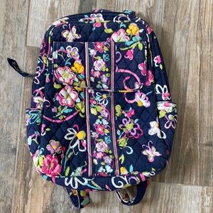 Vera Bradley Ribbons Pattern Backpack Purse